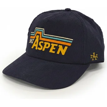 Snapback z zakrzywionym daszkiem w kolorze granatowym Aspen Printed Cord od American Needle