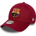 rote-gebogene-verstellbare-kinderkappe-fc-barcelona-laliga-9forty-core-von-new-era