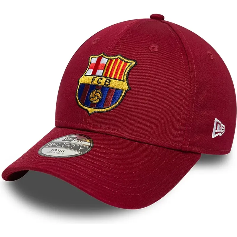 new-era-curved-brim-youth-fc-barcelona-laliga-9forty-core-red-adjustable-cap