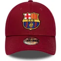 rote-gebogene-verstellbare-kinderkappe-fc-barcelona-laliga-9forty-core-von-new-era
