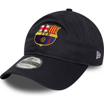 Marineblaue verstellbare Curved Cap FC Barcelona LALIGA 9TWENTY Core von New Era