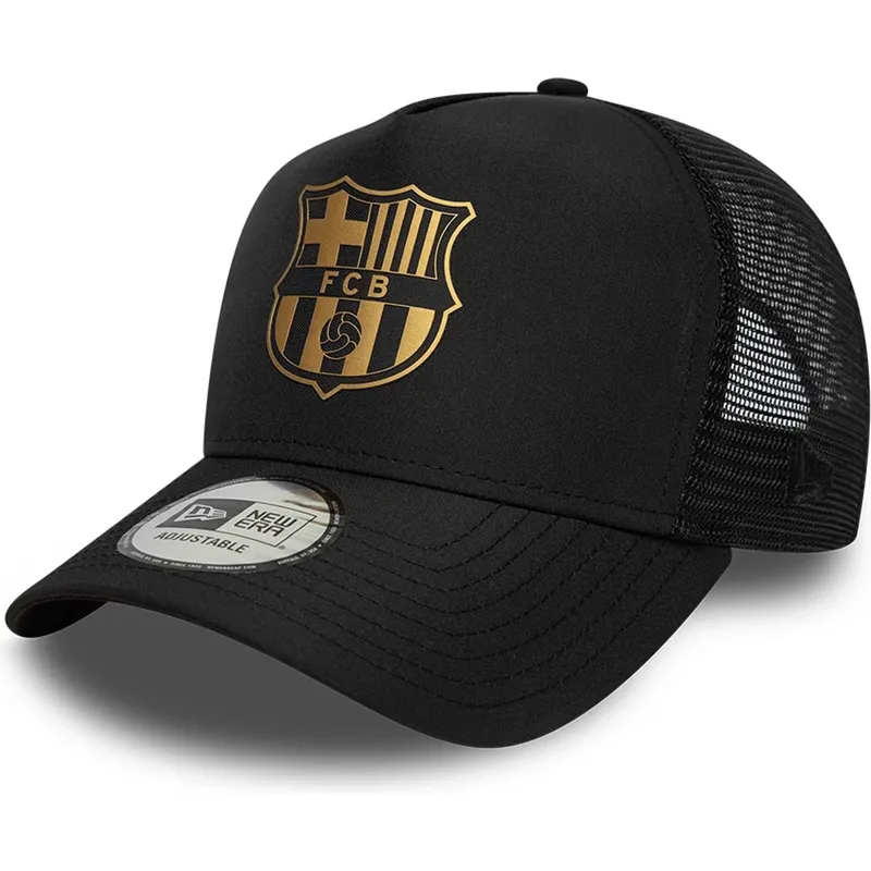 svart-trucker-keps-fc-barcelona-laliga-a-frame-gold-fran-new-era