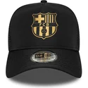 czapka-trucker-czarna-fc-barcelona-laliga-a-frame-gold-new-era
