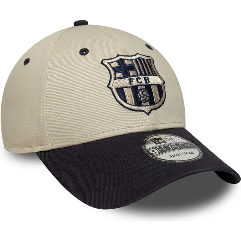 gorra-curva-beige-y-azul-marino-ajustable-de-fc-barcelona-laliga-9forty-contrast-de-new-era