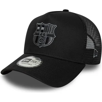 Schwarze FC Barcelona LALIGA A Frame Tonal Trucker-Kappe von New Era