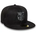 schwarze-enganliegende-flatcap-mit-schwarzem-fc-barcelona-laliga-logo-59fifty-mes-que-un-club-von-new-era