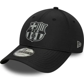 Ρυθμιζόμενο μαύρο καπέλο με καμπύλη FC Barcelona LALIGA 9FORTY Reflective της New Era