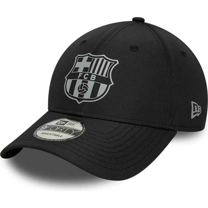 schwarze-verstellbare-curved-cap-von-fc-barcelona-laliga-9forty-reflective-von-new-era