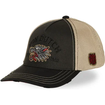 Καπέλο trucker μαύρο και μπεζ WILD12 από Von Dutch