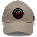casquette-courbee-beige-ajustable-club-unstructured-organic-cotton-atlanta-braves-mlb-nike