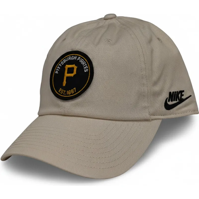 beige-verstellbare-curved-cap-club-unstructured-organic-cotton-der-pittsburgh-pirates-mlb-von-nike