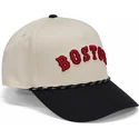 nike-curved-brim-rise-structured-boston-red-sox-mlb-beige-and-black-snapback-cap