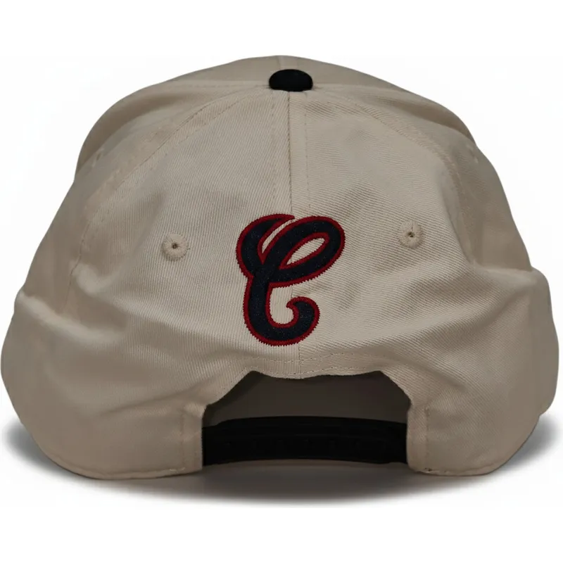 beige-und-schwarze-gebogene-snapback-kappe-rise-structured-der-chicago-white-sox-mlb-von-nike