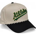 nike-curved-brim-rise-structured-oakland-athletics-mlb-beige-and-black-snapback-cap