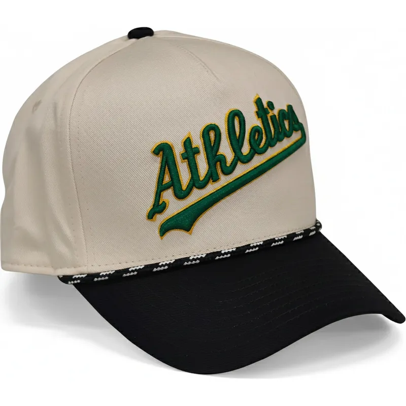 beige-snapback-rise-structured-oakland-athletics-mlb-nike