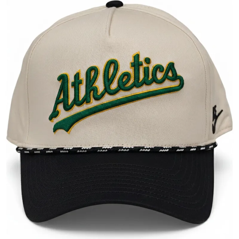 czapka-z-daszkiem-bezowo-czarna-snapback-rise-structured-oakland-athletics-mlb-nike