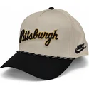 casquette-courbee-beige-et-noire-snapback-rise-structured-pittsburgh-pirates-mlb-nike