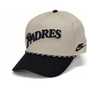 casquette-courbee-beige-et-noire-snapback-rise-structured-san-diego-padres-mlb-nike