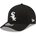 schwarze-gebogene-snapback-kappe-9forty-m-crown-player-replica-der-chicago-white-sox-mlb-von-new-era
