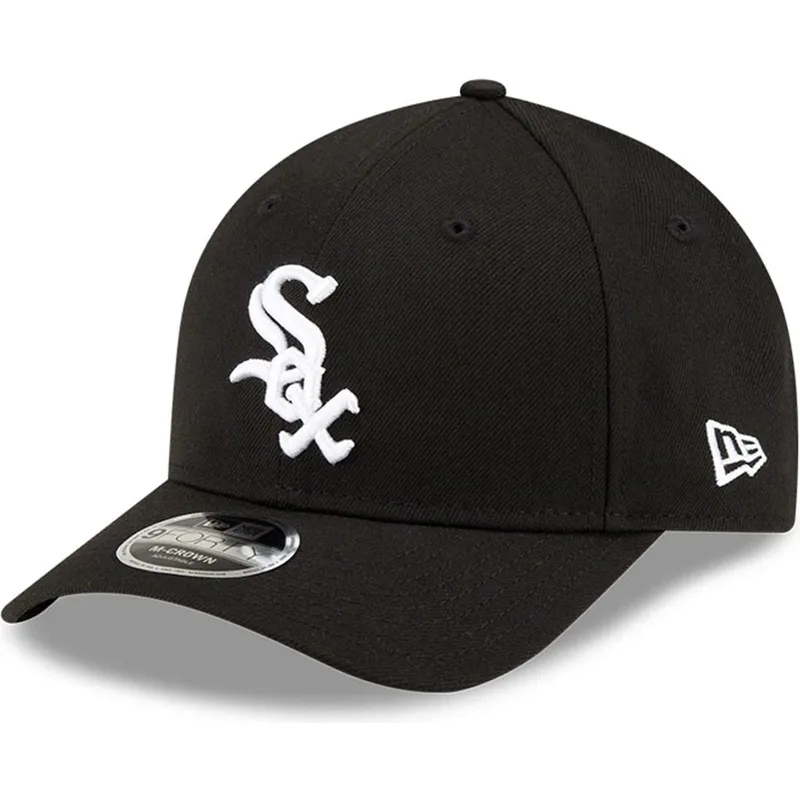 casquette-courbee-noire-snapback-9forty-m-crown-player-replica-chicago-white-sox-mlb-new-era
