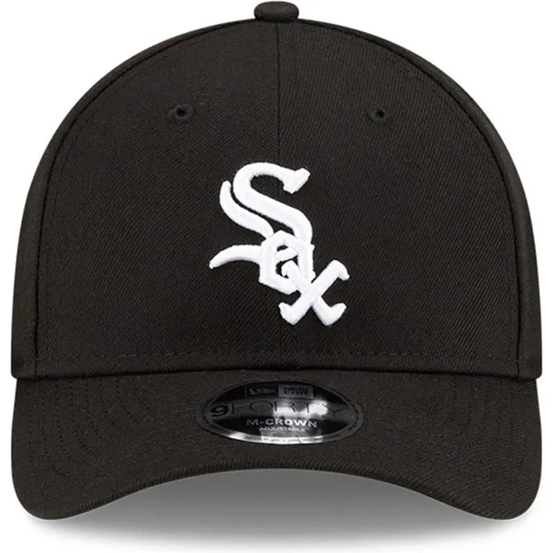 gorra-curva-negra-snapback-9forty-m-crown-player-replica-de-chicago-white-sox-mlb-de-new-era
