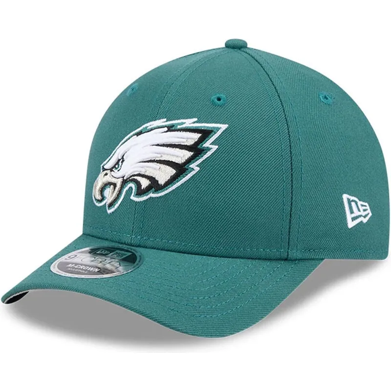 new-era-curved-brim-9forty-m-crown-team-philadelphia-eagles-nfl-green-snapback-cap