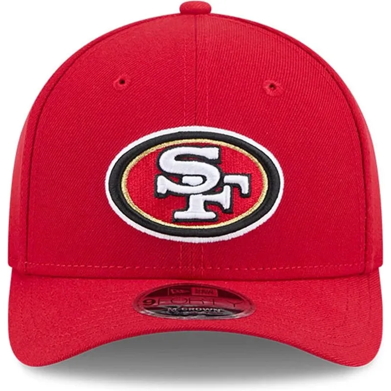 rote-gebogene-snapback-kappe-9forty-m-crown-team-der-san-francisco-49ers-nfl-von-new-era