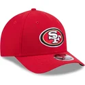 rote-gebogene-snapback-kappe-9forty-m-crown-team-der-san-francisco-49ers-nfl-von-new-era