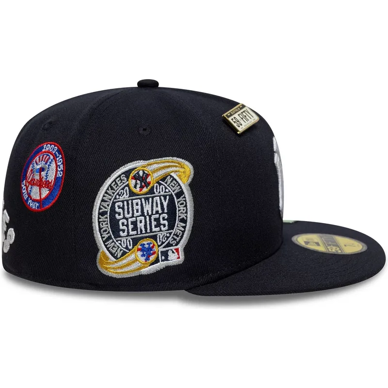 casquette-plate-bleue-marine-ajustee-59fifty-subway-series-new-york-yankees-mlb-new-era