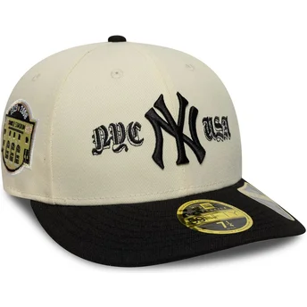 Beige und schwarze gebogene verstellbare Kappe 59FIFTY...