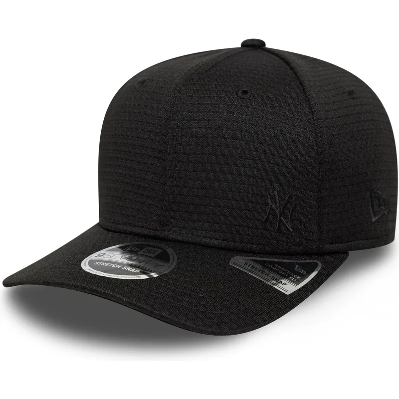 schwarze-gebogene-snapback-kappe-9seventy-stretch-snap-mesh-flawless-der-new-york-yankees-mlb-von-new-era