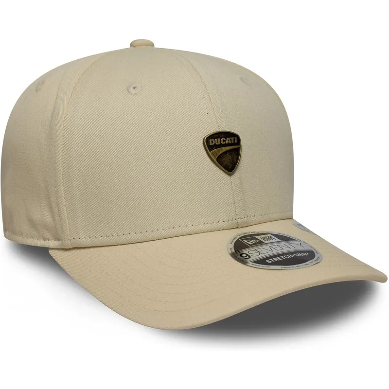 casquette-courbee-beige-snapback-9seventy-stretch-snap-seasonal-ducati-motor-motogp-new-era