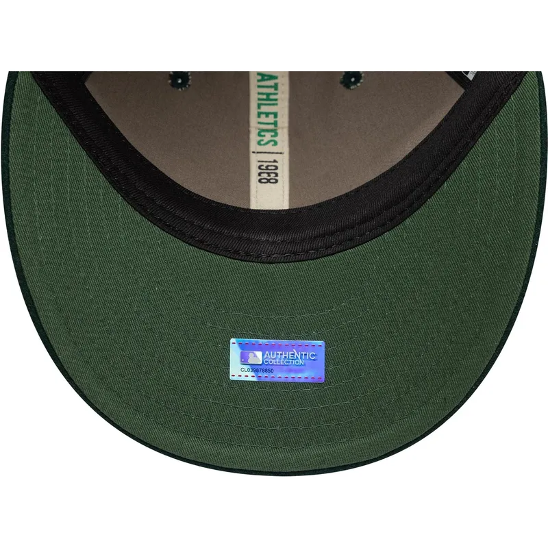 casquette-courbee-verte-ajustable-9fifty-retro-crown-heritage-series-oakland-athletics-mlb-new-era