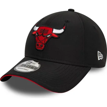 Svart justerbar böjd keps 9FORTY Microfibre från Chicago Bulls NBA av New Era