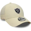 gorra-curva-beige-ajustable-9forty-recycled-midi-de-las-vegas-raiders-nfl-de-new-era