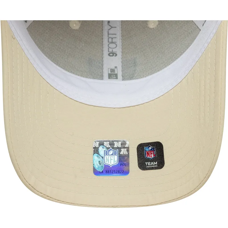 casquette-courbee-beige-ajustable-9forty-recycled-midi-las-vegas-raiders-nfl-new-era