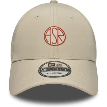 Casquette courbée beige ajustable 9FORTY Streetweear Associazione Sportiva Roma Serie A New Era