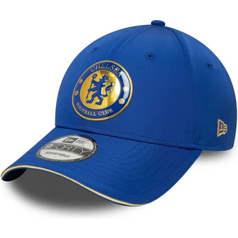 New Era Curved Brim 9FORTY Retro Chelsea Football Club Premier League Blue Adjustable Cap