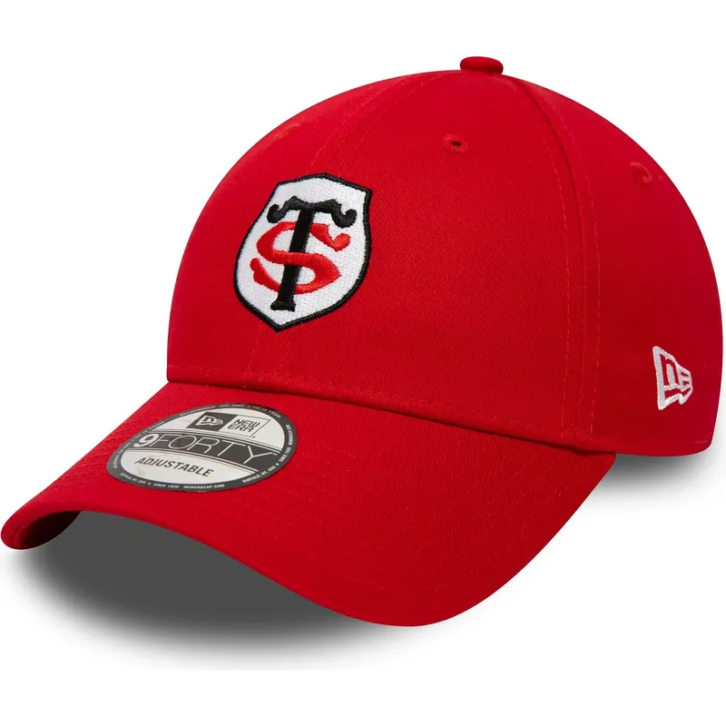 casquette-courbee-rouge-ajustable-9forty-core-stade-toulousain-top-14-new-era