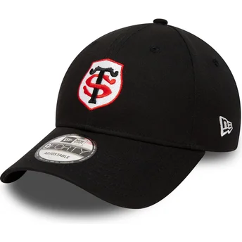 New Era Curved Brim 9FORTY Team Logo Stade Toulousain Top 14 Black Adjustable Cap