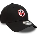 casquette-courbee-noire-ajustable-9forty-team-logo-stade-toulousain-top-14-new-era