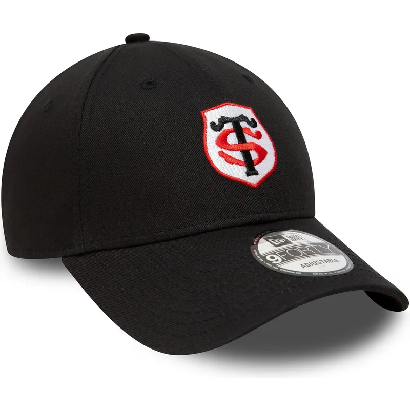 casquette-courbee-noire-ajustable-9forty-team-logo-stade-toulousain-top-14-new-era