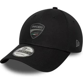 Gorra curva negra ajustable 9FORTY Washed de Ducati Motor MotoGP de New Era