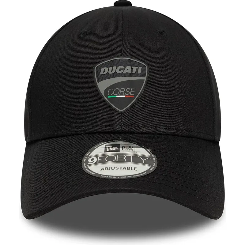 casquette-courbee-noire-ajustable-9forty-washed-ducati-motor-motogp-new-era