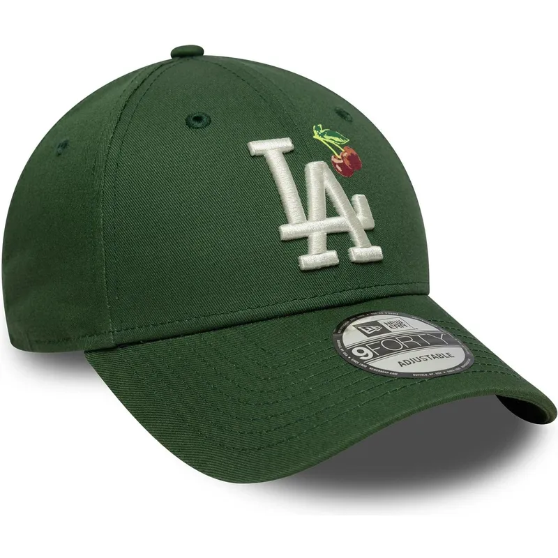 grune-verstellbare-curved-cap-9forty-fruit-icon-der-los-angeles-dodgers-mlb-von-new-era