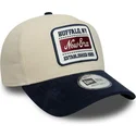 beige-und-marineblaue-verstellbare-curved-cap-9forty-e-frame-patch-suede-von-new-era