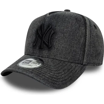 New Era Curved Brim 9FORTY E Frame Denim New York Yankees MLB Black Snapback Cap