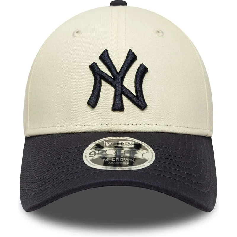 czapka-z-daszkiem-bezowo-granatowa-snapback-9forty-m-crown-new-york-yankees-mlb-new-era