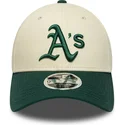 gorra-curva-beige-y-verde-snapback-9forty-m-crown-de-oakland-athletics-mlb-de-new-era