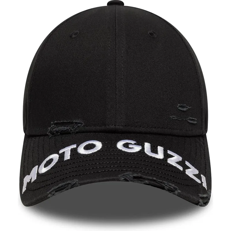 gorra-curva-negra-ajustable-9forty-m-crown-distressed-de-moto-guzzi-de-new-era